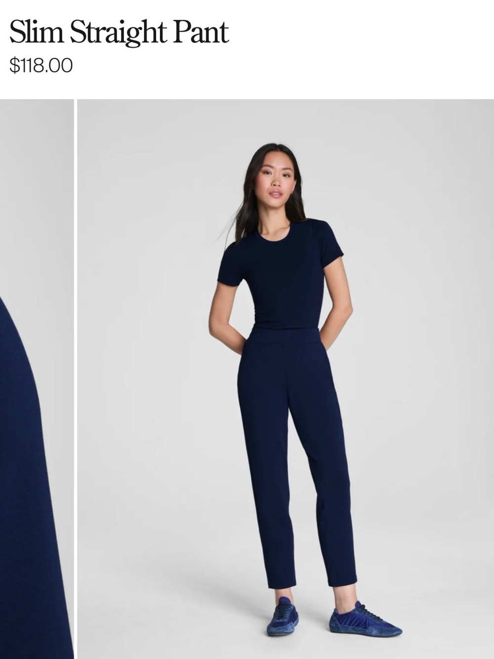 SPANX Navy Slim Straight Pant